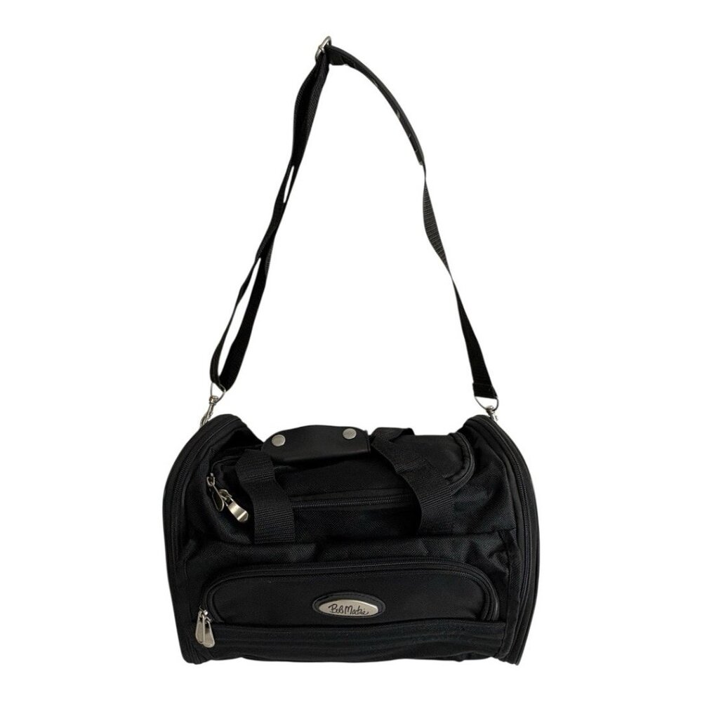 Bob Mackie Black Double Handle Carryon Tote Shoulder Bag Extendable Travel